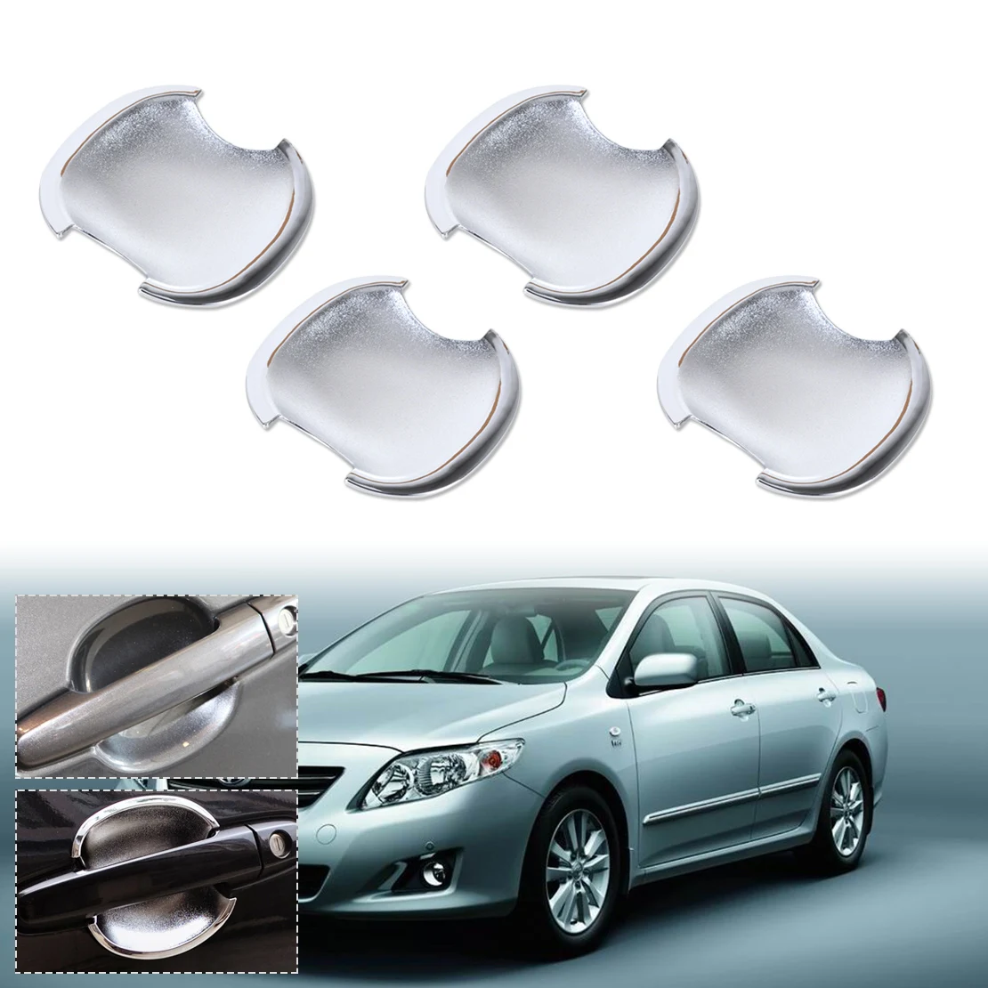 For Toyota Camry 2007 2008 2009 2010 2011 Chrome Door Handle Cup Bowl Cover Trim