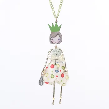 

Bonsny Doll Handmade Statement Necklaces Maxi Long Chain Pendants 2015 Alloy Bohemian News Cute Choker Girls Women Accessories