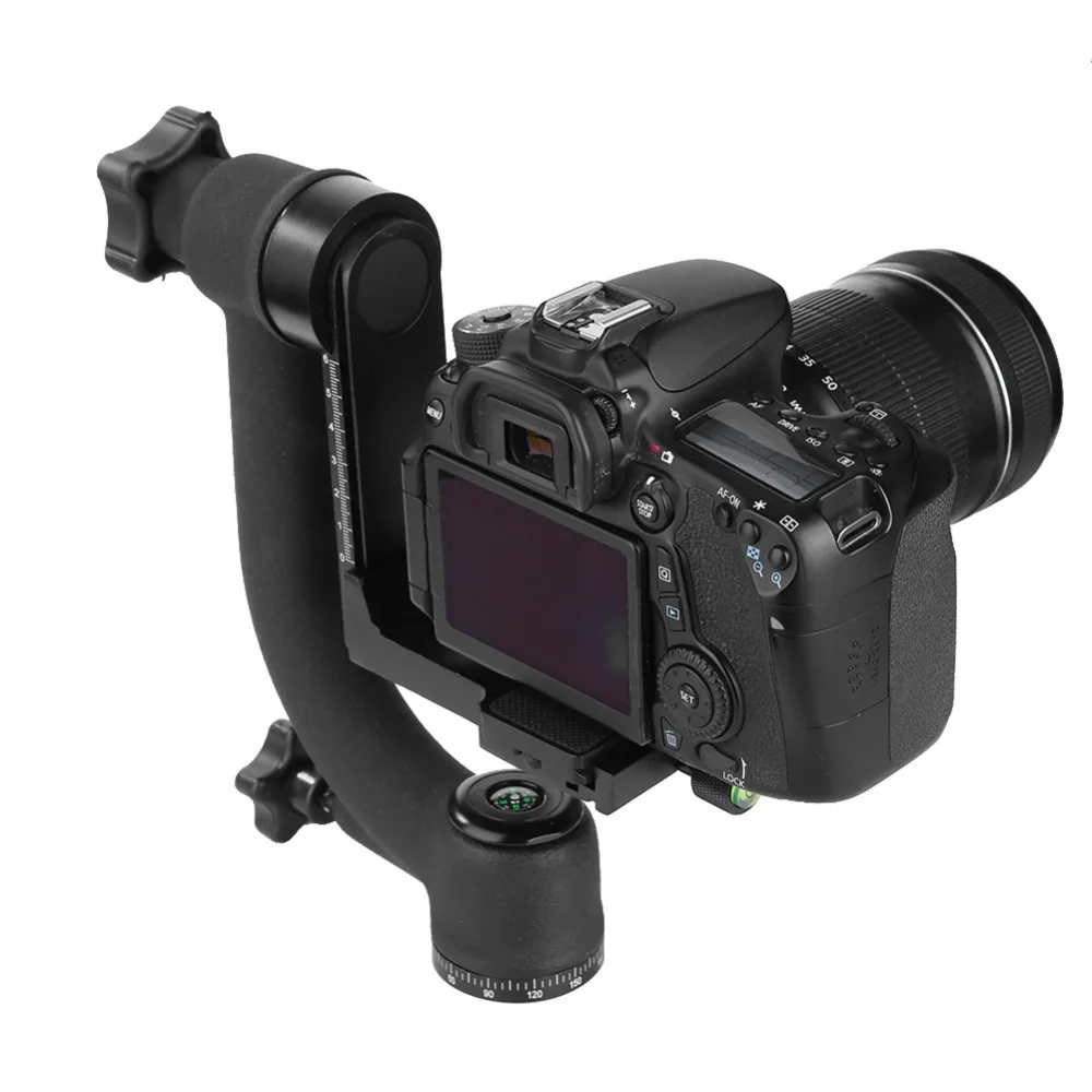 

Professional 360 Degree Panoramic Gimbal Tripod Ball Head 1/4 Inch Screw w/Quick Release Plate For DSLR Camera Telephoto Lens