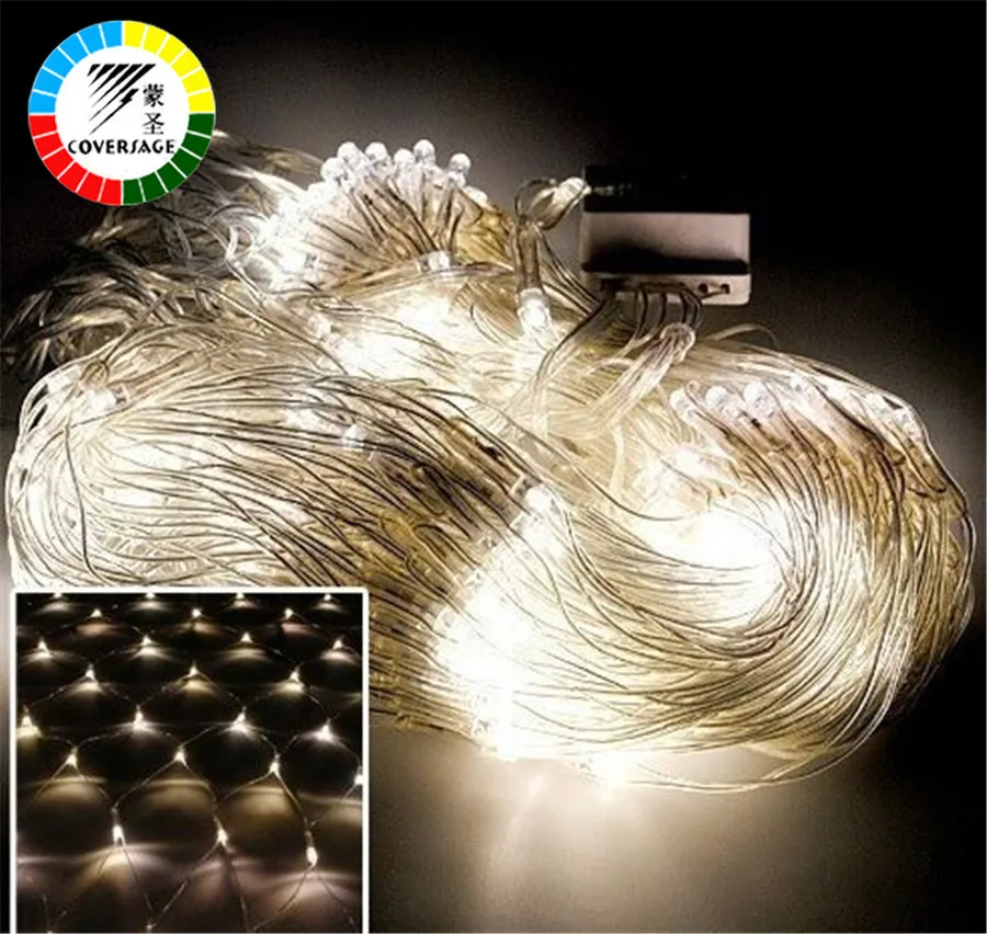 Coversage 2x3M 4x6M Christmas Garlands LED String Christmas Net Lights Fairy Xmas Party Garden Wedding Decoration Curtain Lights Coversage 2x3M 4x6M Christmas Garlands LED String Christmas Net Lights Fairy Xmas Party Garden Wedding Decoration Curtain Lights