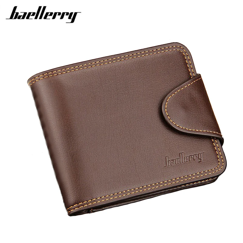 

Baellerry Classic Wallet Male Hasp Short Purse Soft Leather Men Wallets ID Card Holder Coin Pocket Business Wallet multifunction