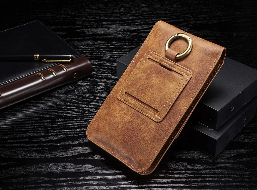 DG. Ming 6,5 дюймовый универсальный чехол для телефона, чехол для Iphone X 7 8 6 Plus, чехол-кошелек из натуральной кожи с зажимом для ремня, чехол-кобура с крючком