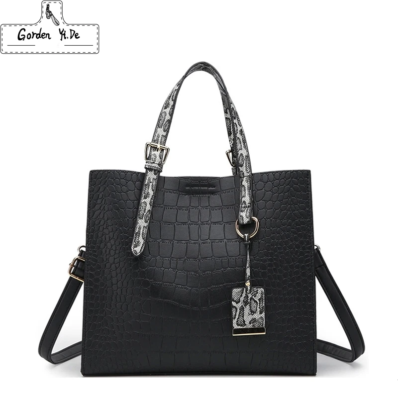 

2019 Woman Handbag Hard Serpentine Medium Size Advanced Fabrics PU Versatile Fashion Bag High-grade Autumn and Winter