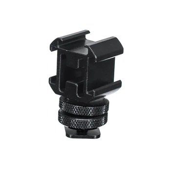 

3 Cold Shoe On-Camera Mount Adapter Extend Port for Microphone Monitor LED Video Light forNikon Canon Pentax DSLR Camera