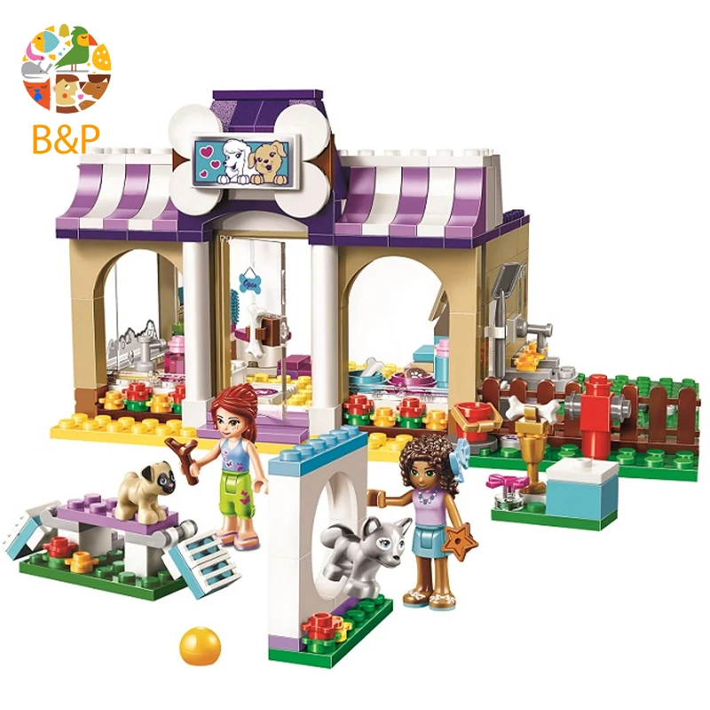

Legoing Heart Lake City Pet Dog Center 41124 290pcs Building Blcok set Brick compatible 10558 Toys for children Gift