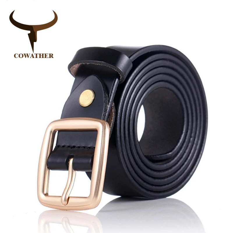 Ремень COWATHER из натуральной воловьей кожи для женщин 2019|pin buckle|belt cowbrand women belt |