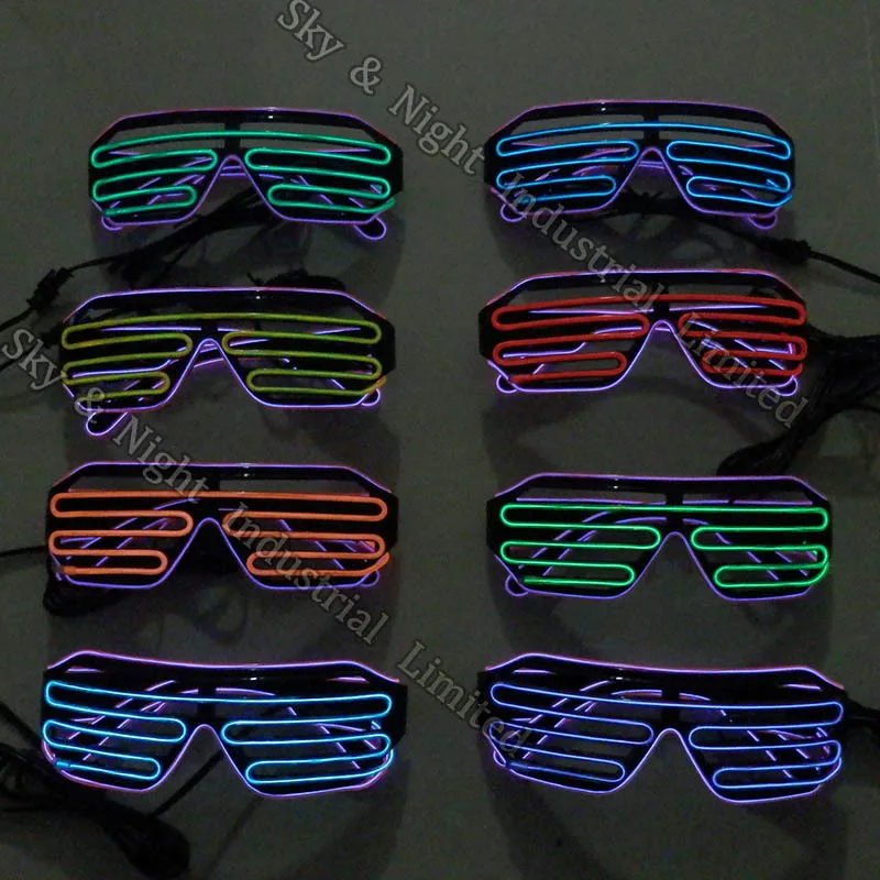Top quality fashion font b el b font wire font b led b font glasses with