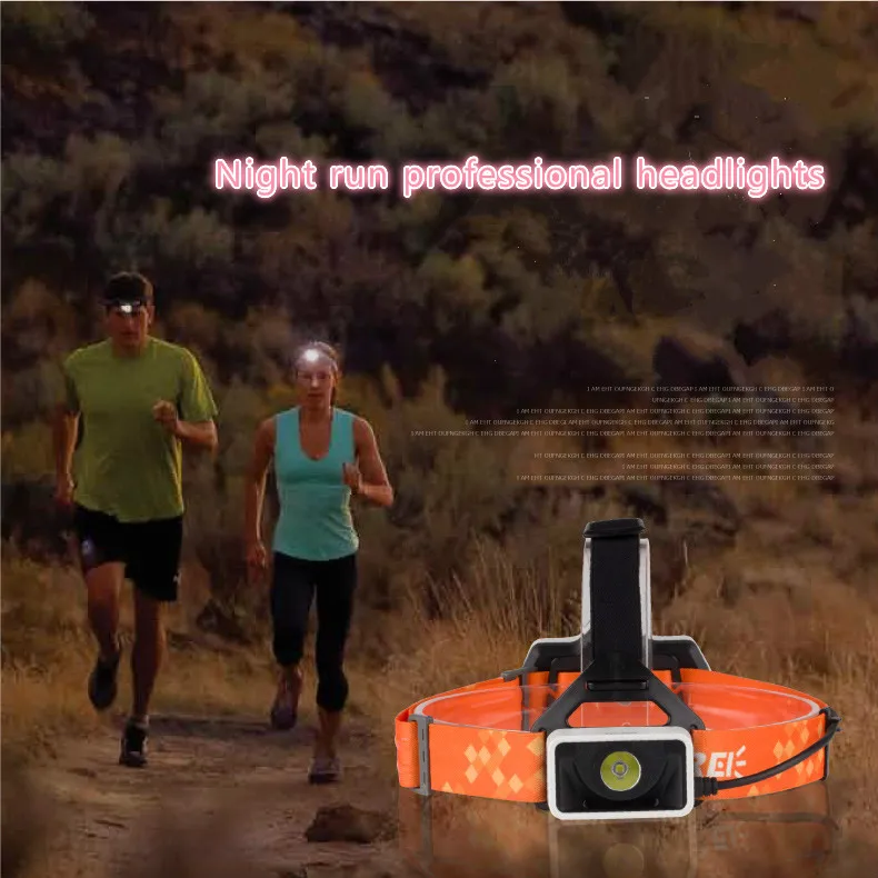 

Cross country running head light night running head lamp lithium battery rechargeable running head light glare LED