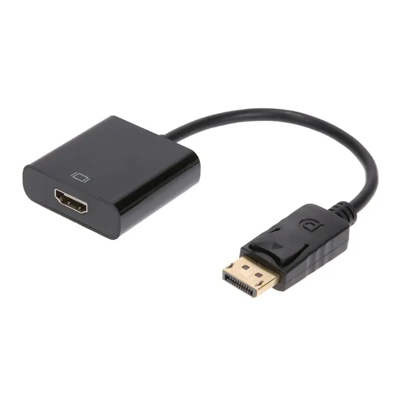 Черный Дисплей Порты и разъёмы DP мужчин и женщин HDMI Кабель-адаптер Дисплей Порты и разъёмы конвертер Поддержка 1080 P для проектора HP/ ноутбук