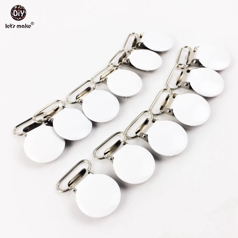 

Let's make Round Pacifier 50pcs Enamel Suspender Clips Metal Ecofriendly DIY Crafts Accessories Clip Adapters Attachments