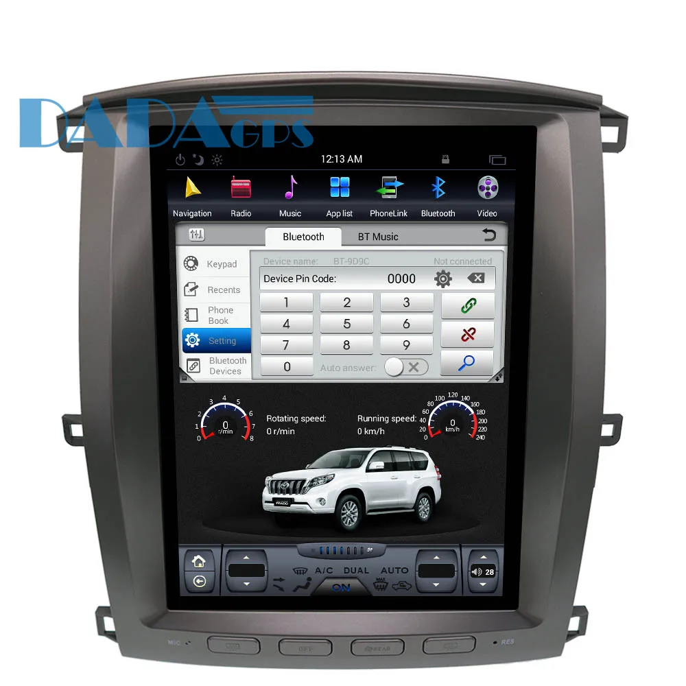 12,1 ''Tesla Android Автомобильный gps навигатор для TOYOTA LAND CRUISER LC100 2003-2007 DVD Мультимедиа Радио магнитофон авто стерео