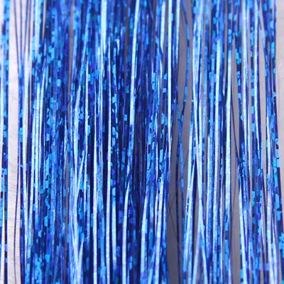 Радужные девушки красочные парики конский хвост волосы головные украшения с узором лазерные резинки для волос Головные уборы Детские аксессуары для волос наращивание волос - Цвет: dark blue