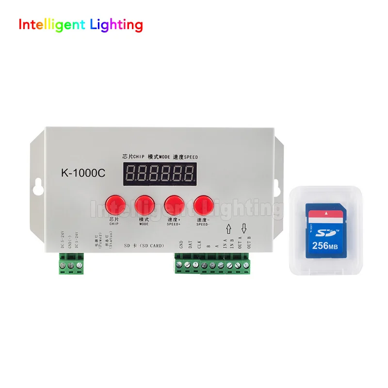 K-1000C для WS2801 WS2811 WS2812B LPD6803 APA102 Светодиодная лента 2048 пикселей постоянного тока 5 ~ 24