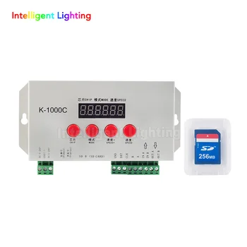 

K-1000C for WS2801 WS2811 WS2812B LPD6803 APA102 led strip, 2048 Pixels DC5~24V, with SD Card, (is the T1000S Upgraded version)