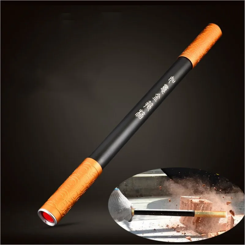 

Super Bright Golden Cudgel Flashlight T6 Powerful Waterproof LED Torch Multi Function Zoomable 18650 Battery Self-defense Lamp