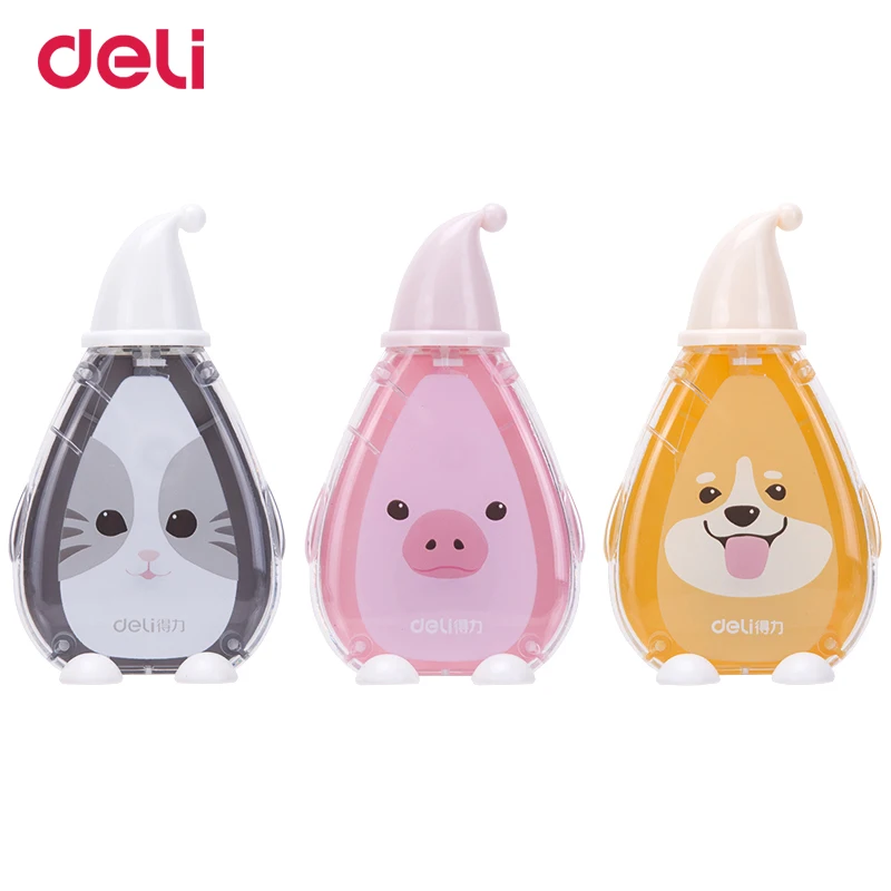 Deli Kawaii Animal мини-лента для коррекции 6 м, канцелярский дневник, подарок для детей, школьные офисные принадлежности,, Прямая поставка