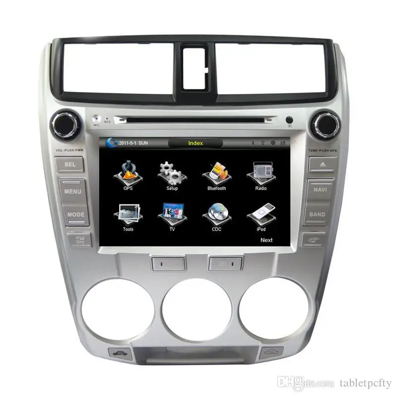 Discount 8" In-Dash Car DVD player with GPS(optional),audio Radio stereo,BT/TV,car multimedia headunit for Honda City 2008 2009 2010 2011 2