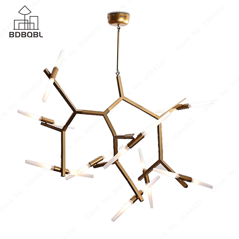 BDBQBL 6/10/14 Heads Modern LED Chandelier Lighting 110-240V G9 Chips Ceiling Chandeliers Living Room Aluminum | Лампы и освещение