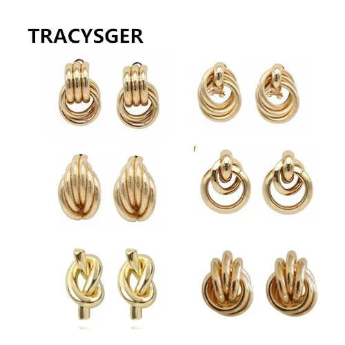 

AP-E82422 / TRACYSGER /Fashion Minimalist Handmade Knotting earrings