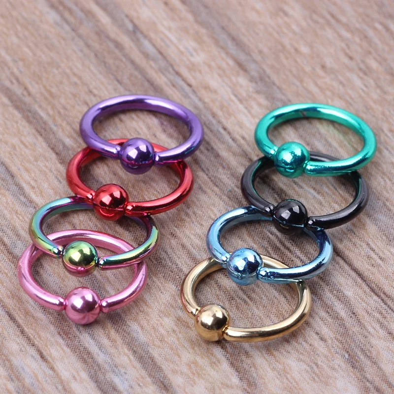 Кольцо для пирсинга носа из нержавеющей стали 8 цветов 100 шт. 16 г|piercing body jewelry|body