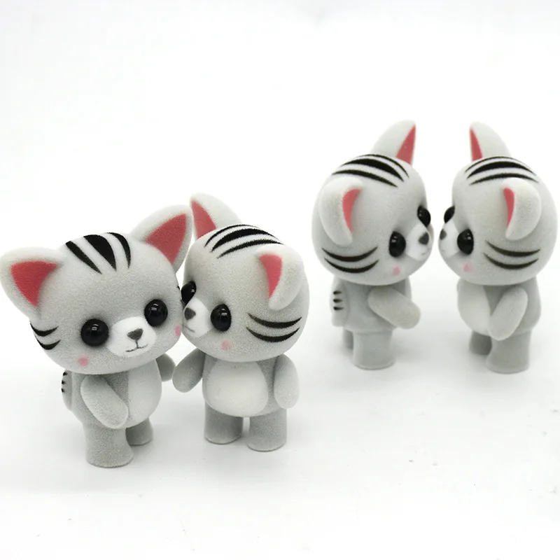 27 desgin Little Cute Flocking Doll Toys Kawaii Mini Cats Decoration Toys bear dog Little Exquisite Dolls Christmas Gifts toy036 - Цвет: 9