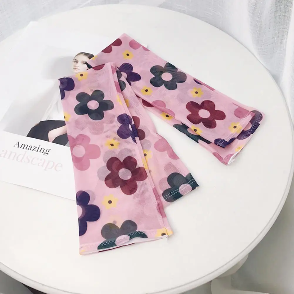 08 DSstyles корейские перчатки автомобильные кружевные ледяные рукава для верховой езды половинчатые пальцы шелковые рукава - Цвет: 08