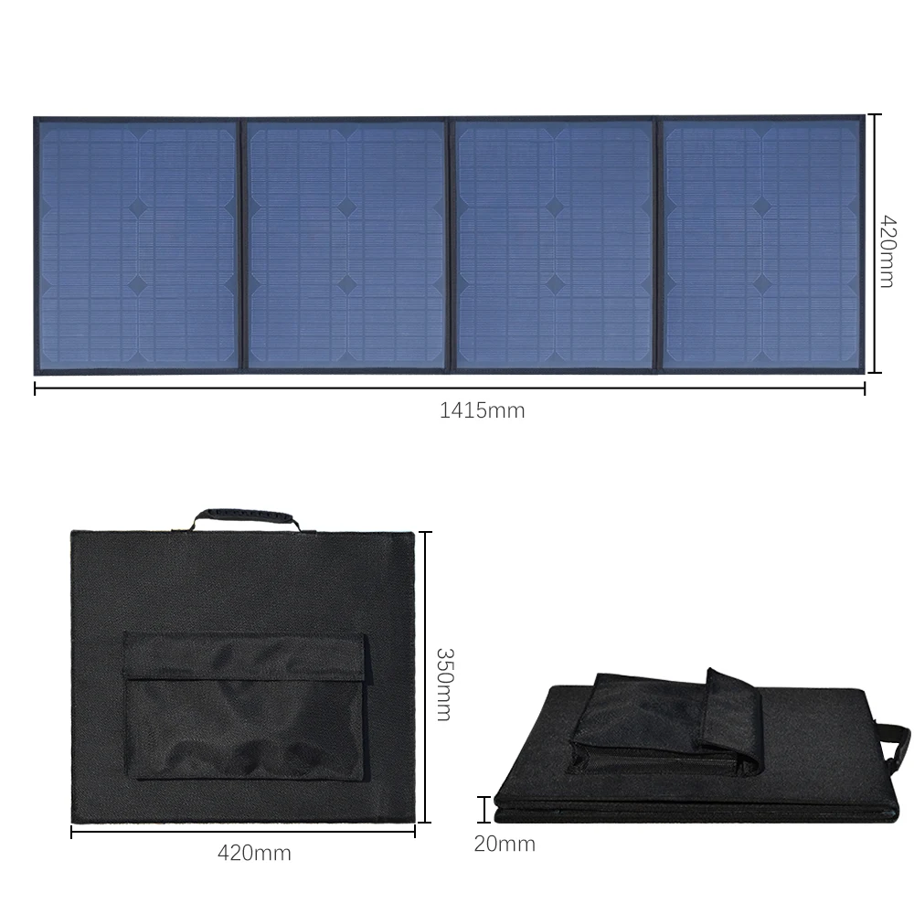

Boguang Portable Solar Panel Charger 80W DC 18V 12v USB 5v Foldable Solar Panel Solar Battery Charger for Laptop Cellphones