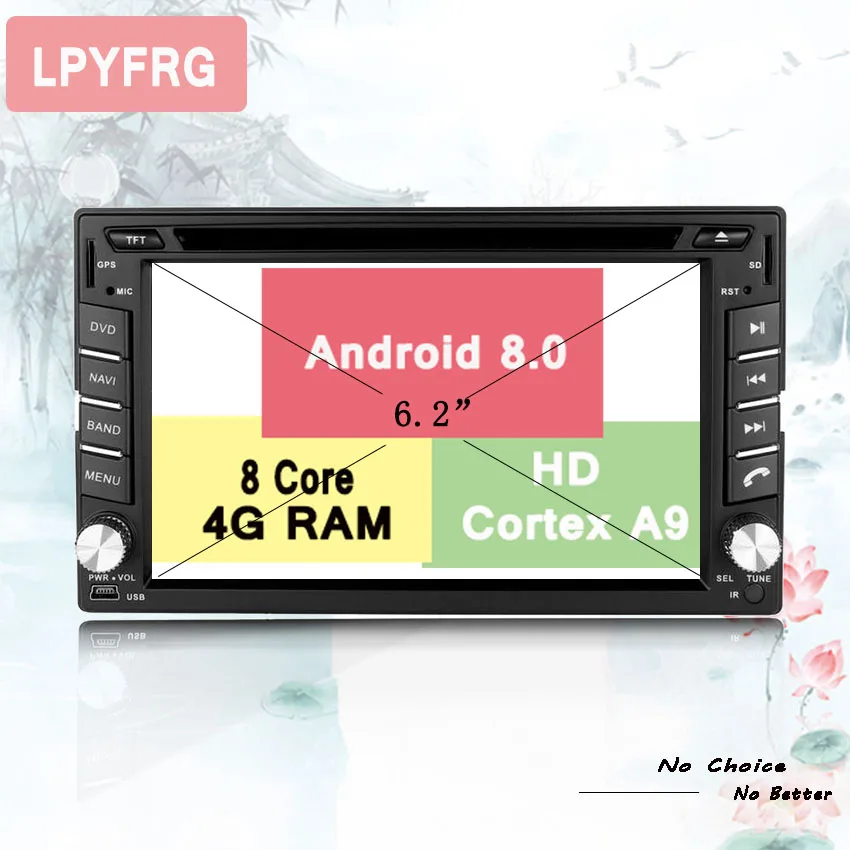 Best 8 core 4G RAM android 9.0 car dvd gps navigation 6.2" for Sonica 2000-2006 Santa fe car video player gps car multimedia player 5