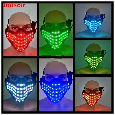 

Free shipping LED color luminous mask, flashing remote control performance mask, laser laser performance bar props CD15 T02