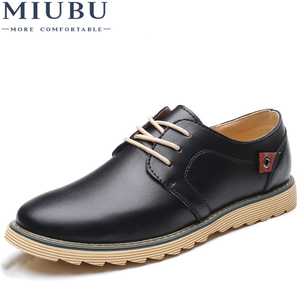 

MIUBU Men Casual Leather Shoes Luxury Brand Designer Shoes for Men Comfortable Big Size 37-48 Oxfords Dress Formal Foowear