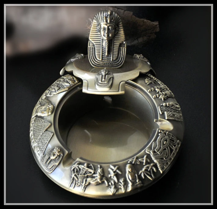 Elimelim Египет пепельница Тутанхамон Винтаж сигары Пепельницы смешной подарок