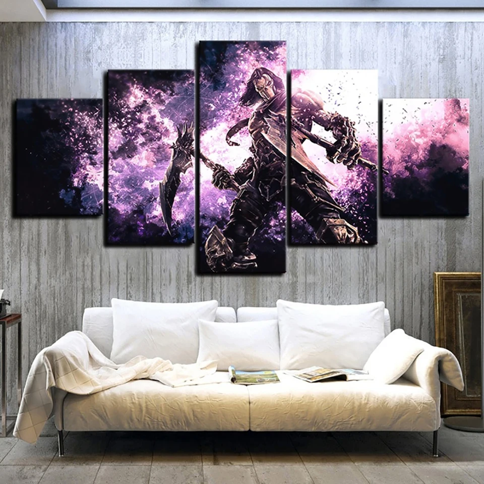 5-piezas-HD-imagen-pared-Darksiders-la-ira-de-la-guerra-juego-Video-cartel-Arte-de