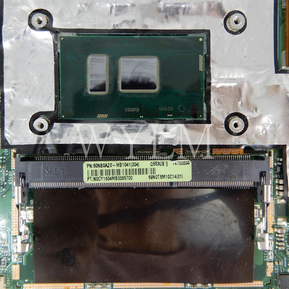  Q553UB motherboard REV2.0 GT940M/2GB I7-6500CPU 4GB RAM mainboard For ASUS Q553U Q553UB Q553UQ Lapt