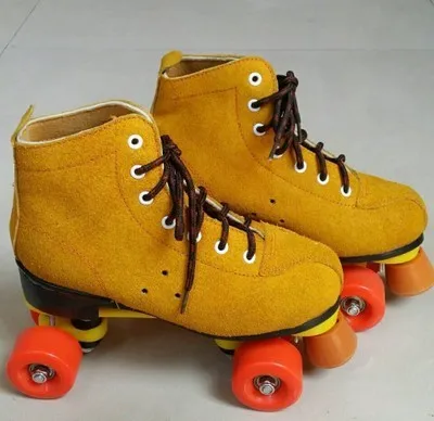 

Roller skates shoes 4 wheels skates for women quad 4 wheel roller skates line double rollers skates men genuine leather roller