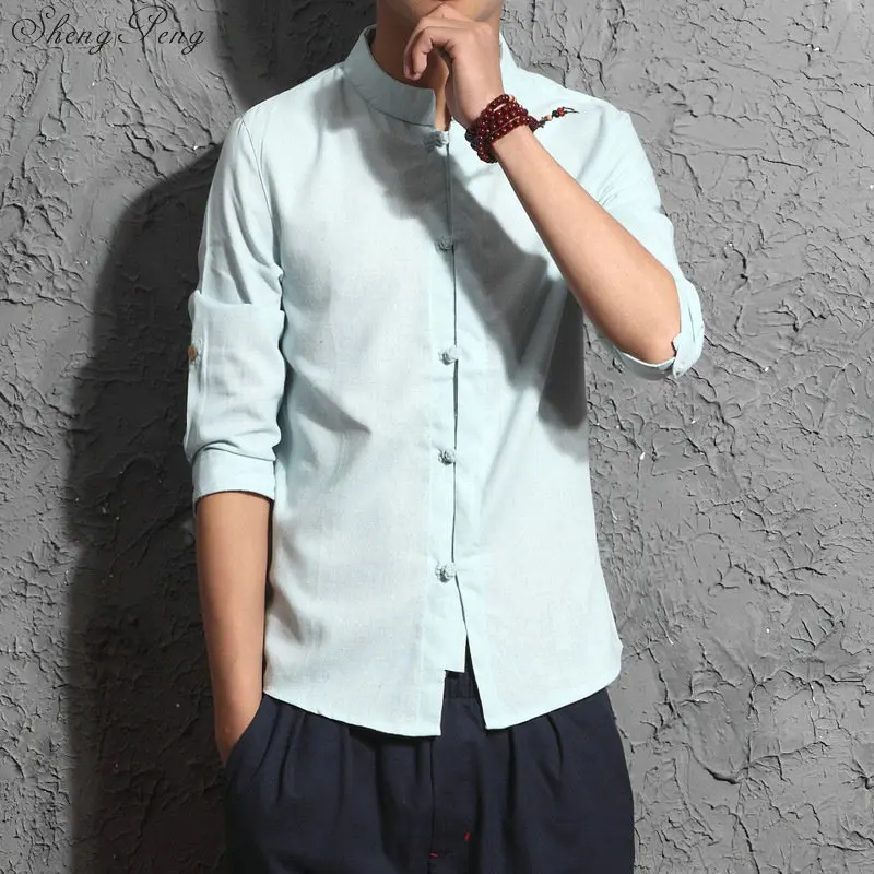 Traditional chinese blouse traditional chinese clothing for men tang suit oriental mens clothing traditional shirt Q019