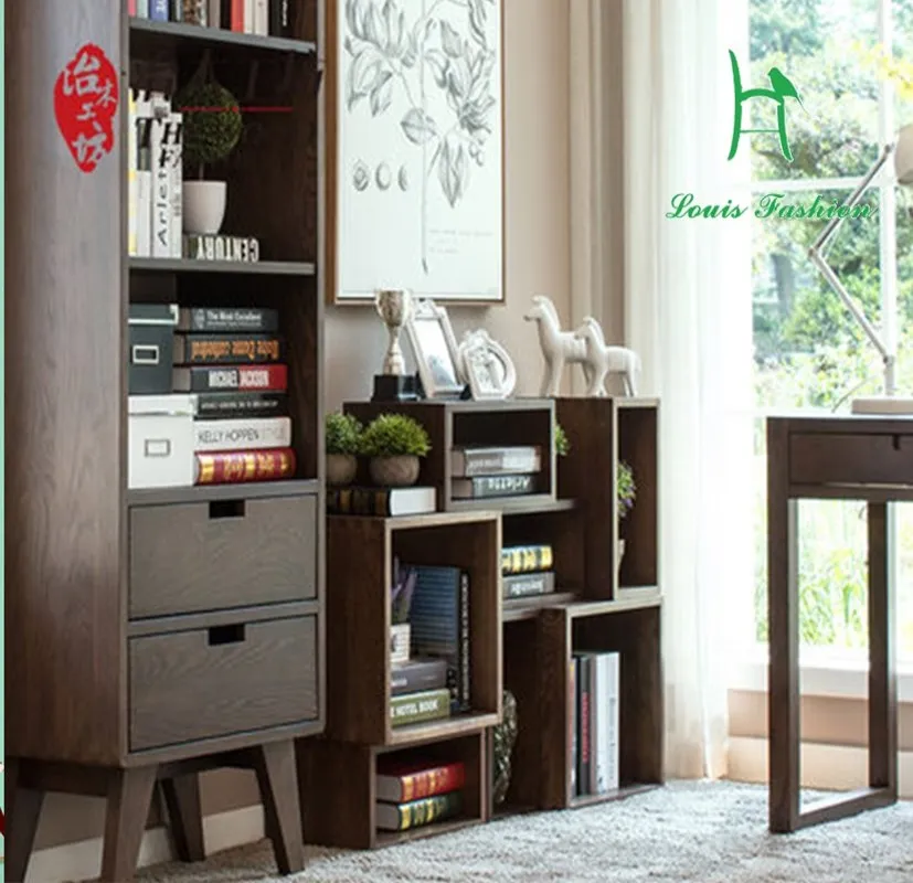 

Real oak wood modern DIY bookshelf