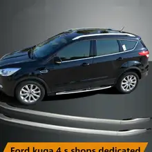 Для Ford kuga Escape 2013 алюминиевый сплав Серебристые верхние рейки на крышу стойки боковые бруски декоративная отделка автомобильные аксессуары
