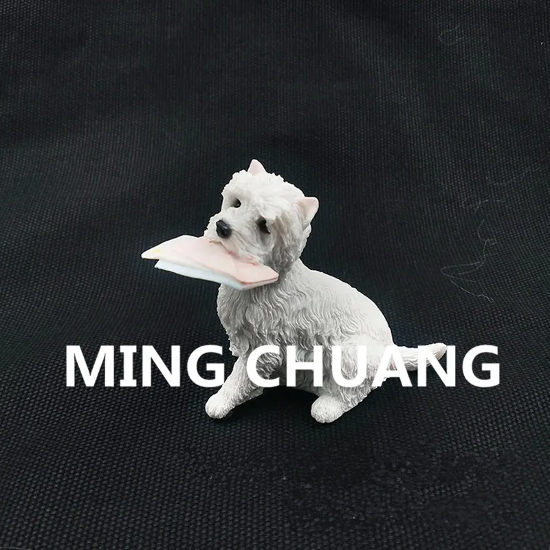Mini-Cute-Simulation-Puppy-Statue-Terrier-Group-west-highland-white-terrier-A-pet-dog-Resin-Action