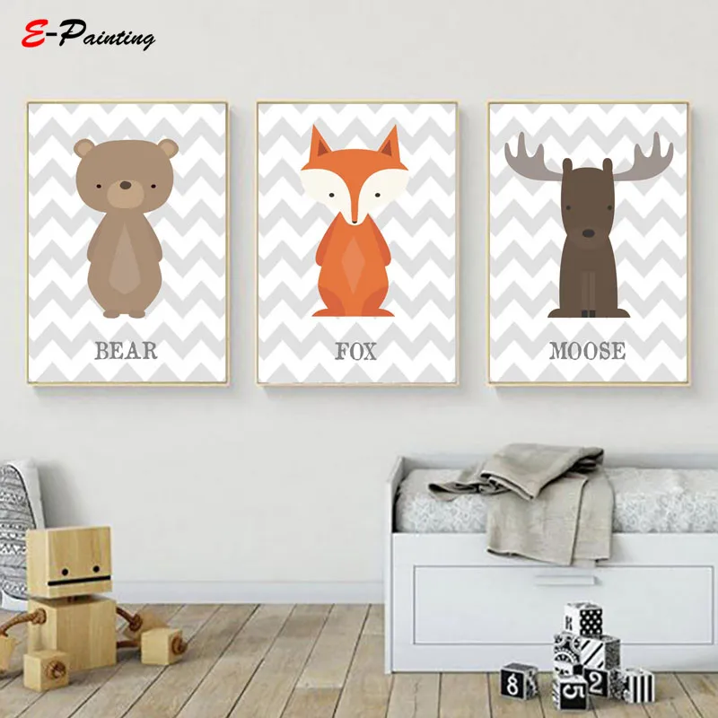 Us 3 75 25 Off Woodland Nursery Decor Wall Art Prints Brown Moose Cute Baby Animal Canvas Painting Poster Kid Bedroom Picture In Us 3 75 25 Off Woodland Nursery Decor Wall Art Prints Brown Moose Cute Baby Animal Canvas Painting Poster Kid Bedroom Picture In