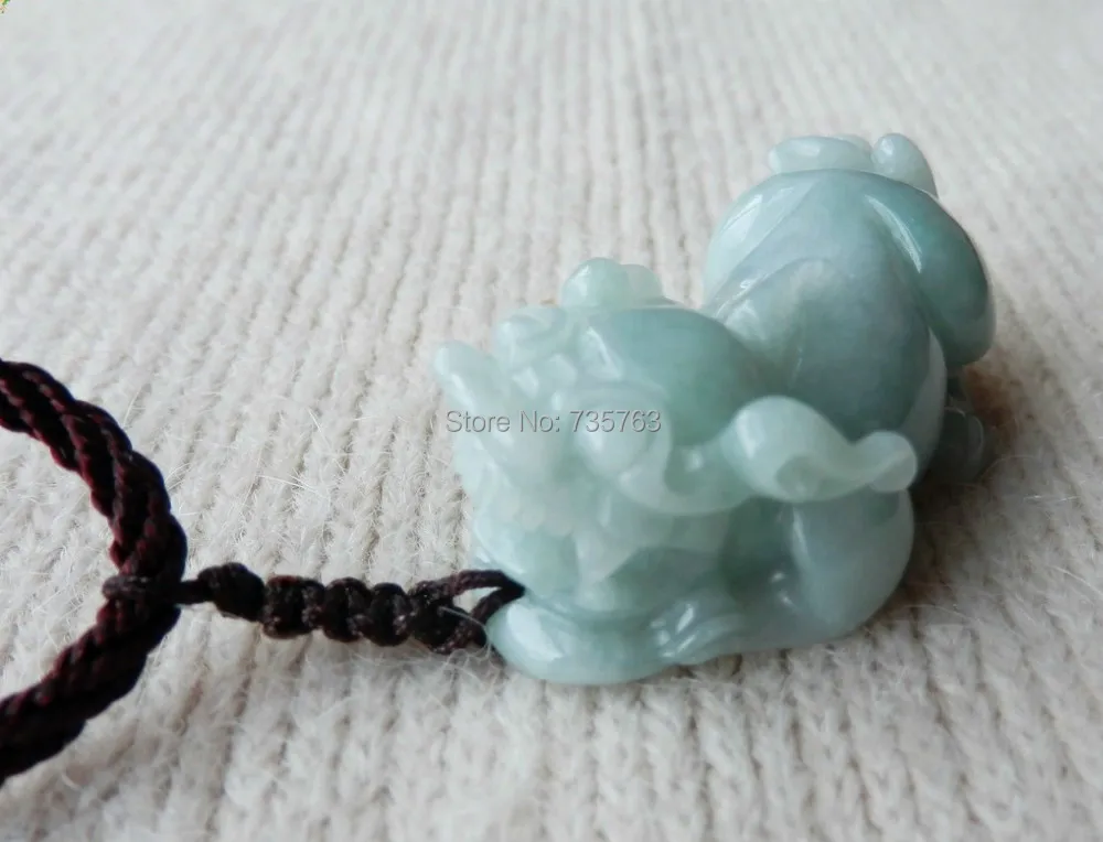 

xiuli 0014987 Amazing 100% Natural Hetian Green Jade Kwan-Yin Pendant / Men's Necklace