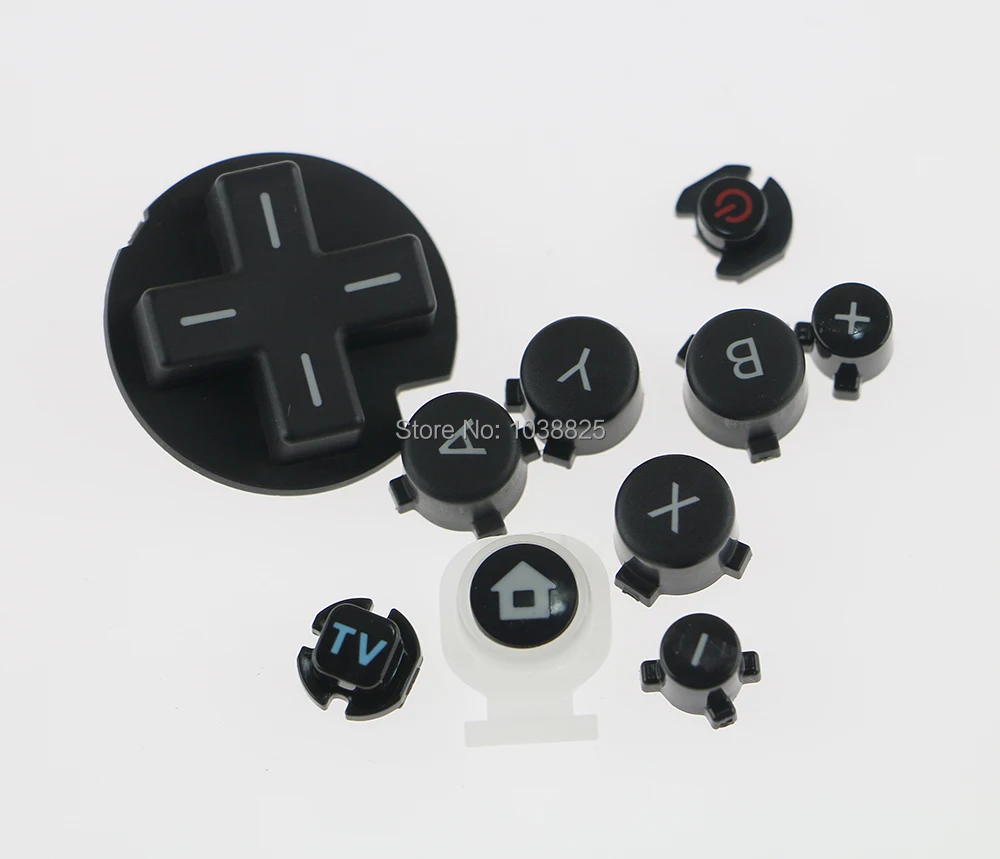 

Black FUll set Control Keys Cross ABXY Key Buttons for Nintendo Wii U Wiiu PAD Console