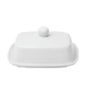 Quail 7 Inch Nordic Butter Sealing Tank,Ceramic,White,with  Lid ,Cheese Server Storage Keeper Tray Cheese Dish ► Photo 3/6