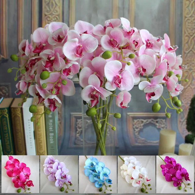 Wholesale 78cm Artificial Silk Butterfly Orchids Home Wedding Table