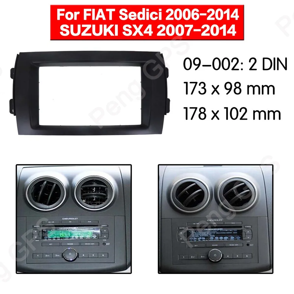 

2 DIN Car Radio stereo Fitting installation adapter fascia For FIAT Sedici 2006-2014 SUZUKI SX4 2007-2014 frame Audio Fascias
