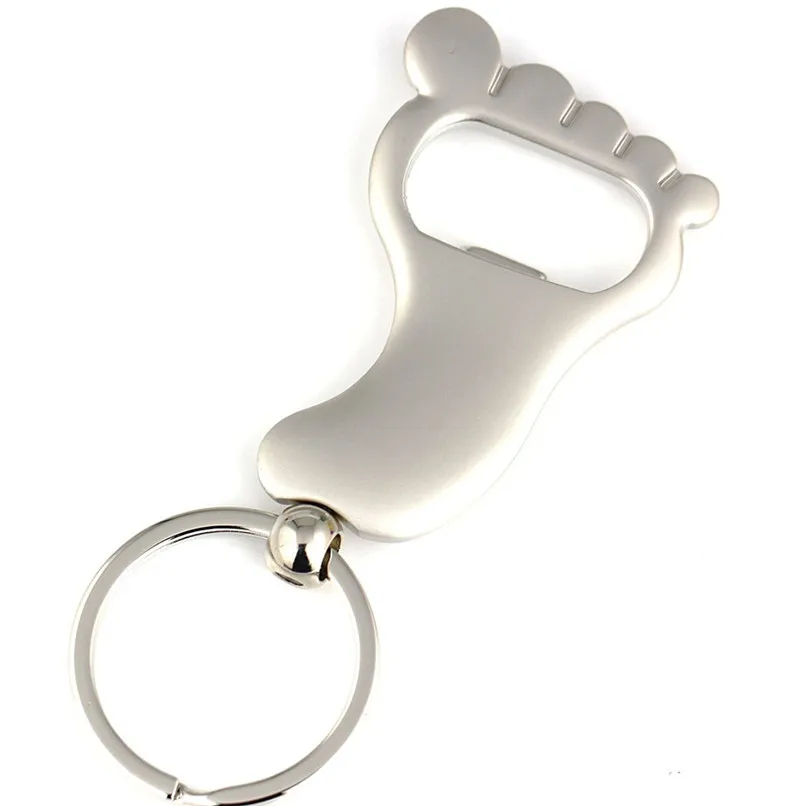 

New Arrival Foot Keychain Bottle Opener Metal Key Ring Beer Cap Corkscrew Gift Wholesales Free shipping 30RJ13