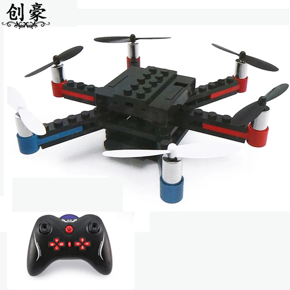 L222/L333 Mini Micro RC Building Block 3D Bricks Quadcopter Drone Aircraft UAV with Flips Headless Mode DIY for Beginner Gift