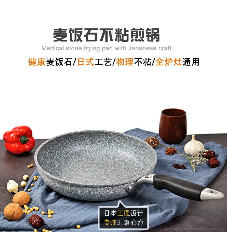 Japanese Style Non Stick Pan Long Handle Aluminium Frying Pan Wok Large Deep Pans Kitchen Cookware Cooking Wok Pans Aliexpress