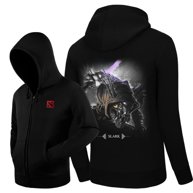  Hot Slark. Skeleton King Dota 2 Hero Game Hoodies Side pockets Hoody Sweatshirts Outerwear Unisex C