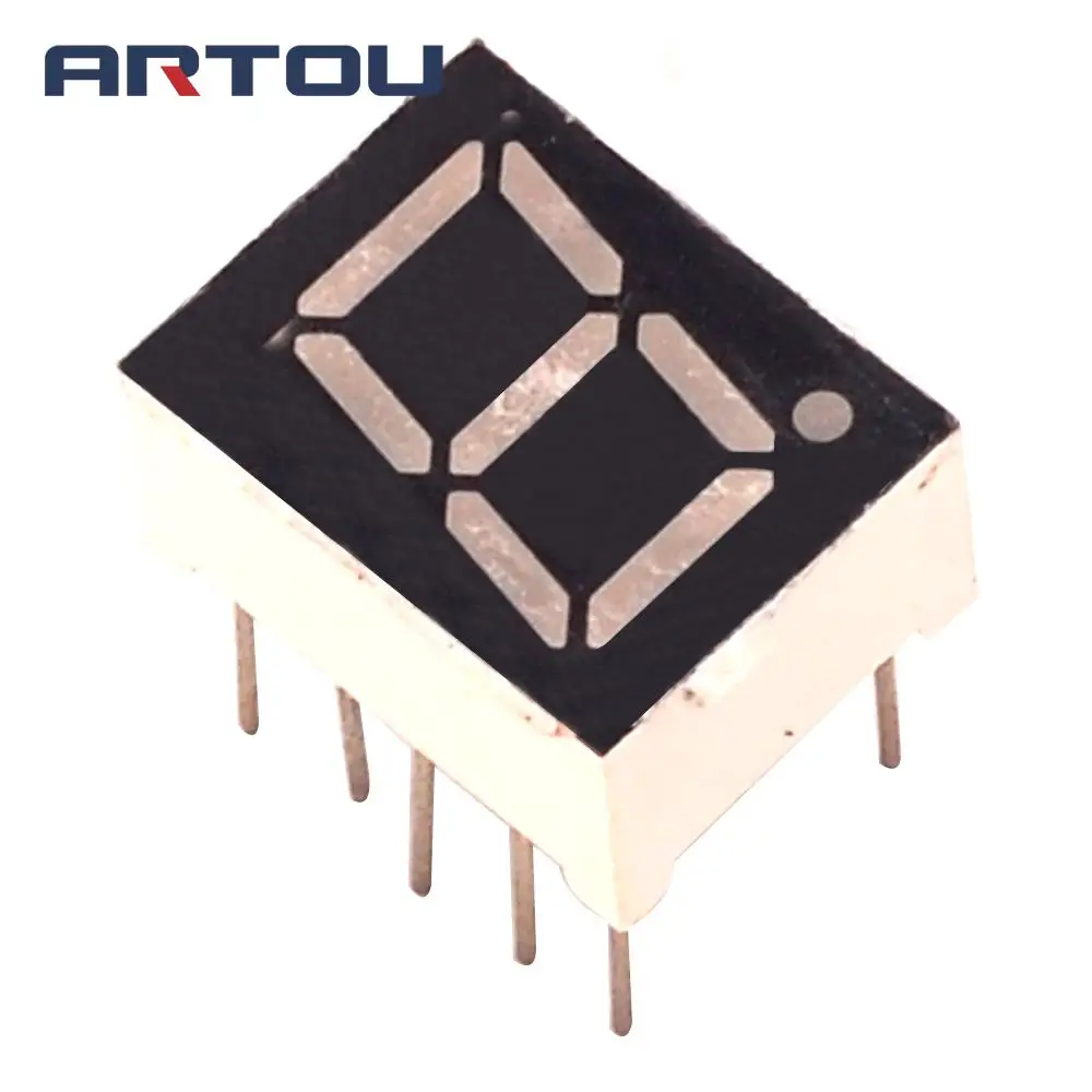 

10PCS Common Anode 1Bit Digital Tube 7 segment 0.39" Green LED Display
