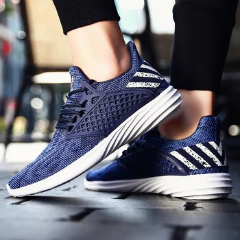 

Vogue Fashion Mens Casual Shoes Professional Black Blue Footwear For Male Breathable Lightweight Man Sneakers